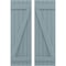 Ekena Millwork Americraft 5-Board (2 Batten) Wood Joined Board-n-Batten Shutters w/ Z-Bar, ARW102BB518X77SBH, PR ARW102BB518X77SBH - alternate 1